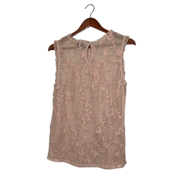 Torrid Floral Blush Pink Lace Sleeveless Blouse Top Office Business Casual Size - Picture 3 of 12